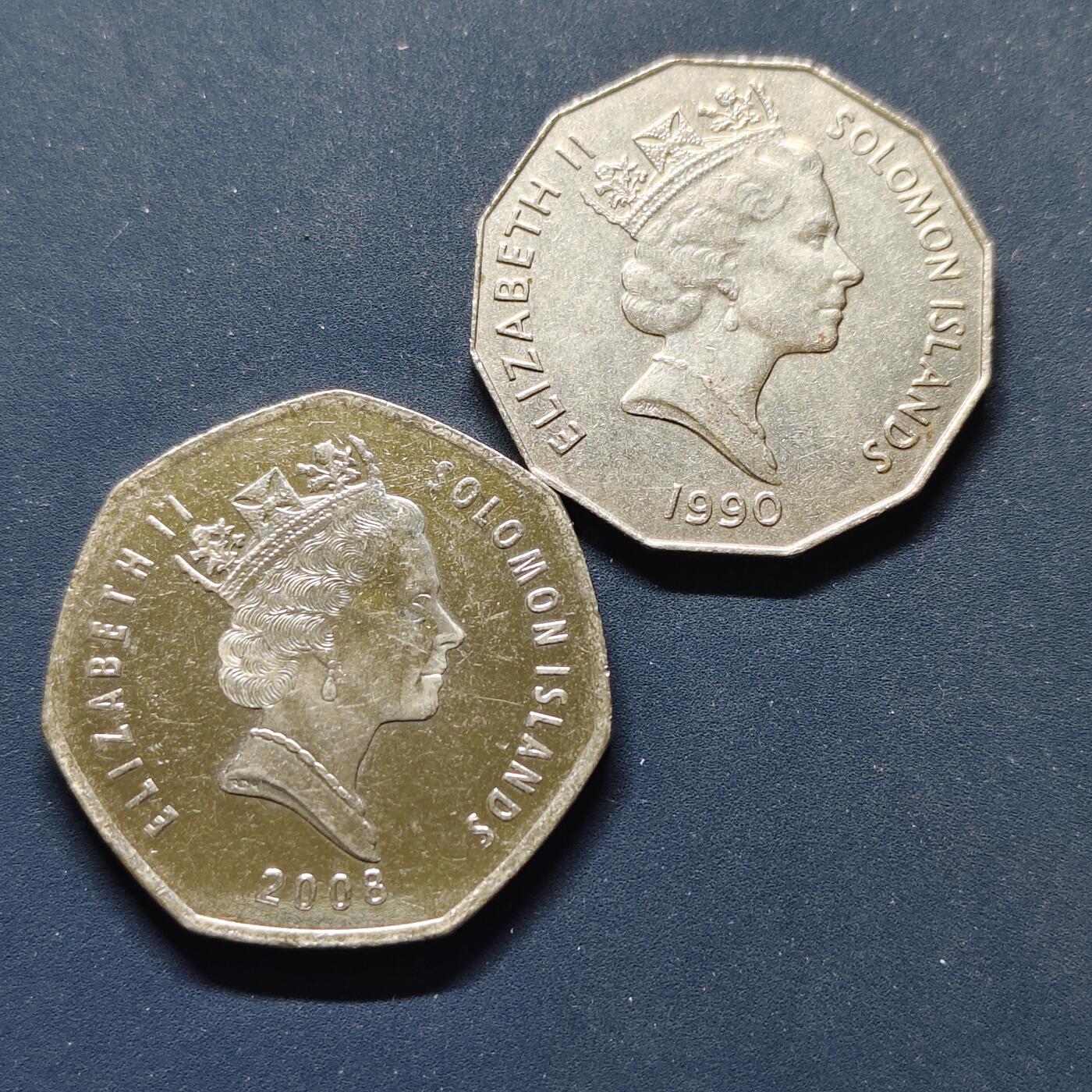 【全场包邮】纯粹捡漏拍498场-持续更新中 所罗门群岛各年份2枚大面值一组