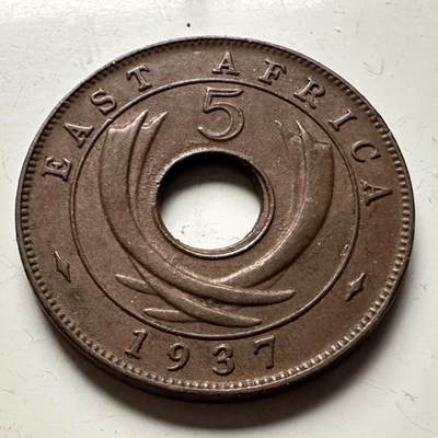 🌹外币初藏🌹🐯2026年第13场  每周二四六晚8️⃣点 接代拍 - 英属东非1937年5分