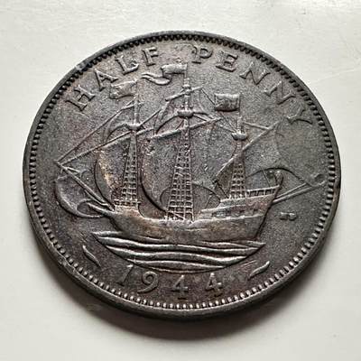 🌹外币初藏🌹🐯2026年第13场  每周二四六晚8️⃣点 接代拍 - 英国1944年1/2便士