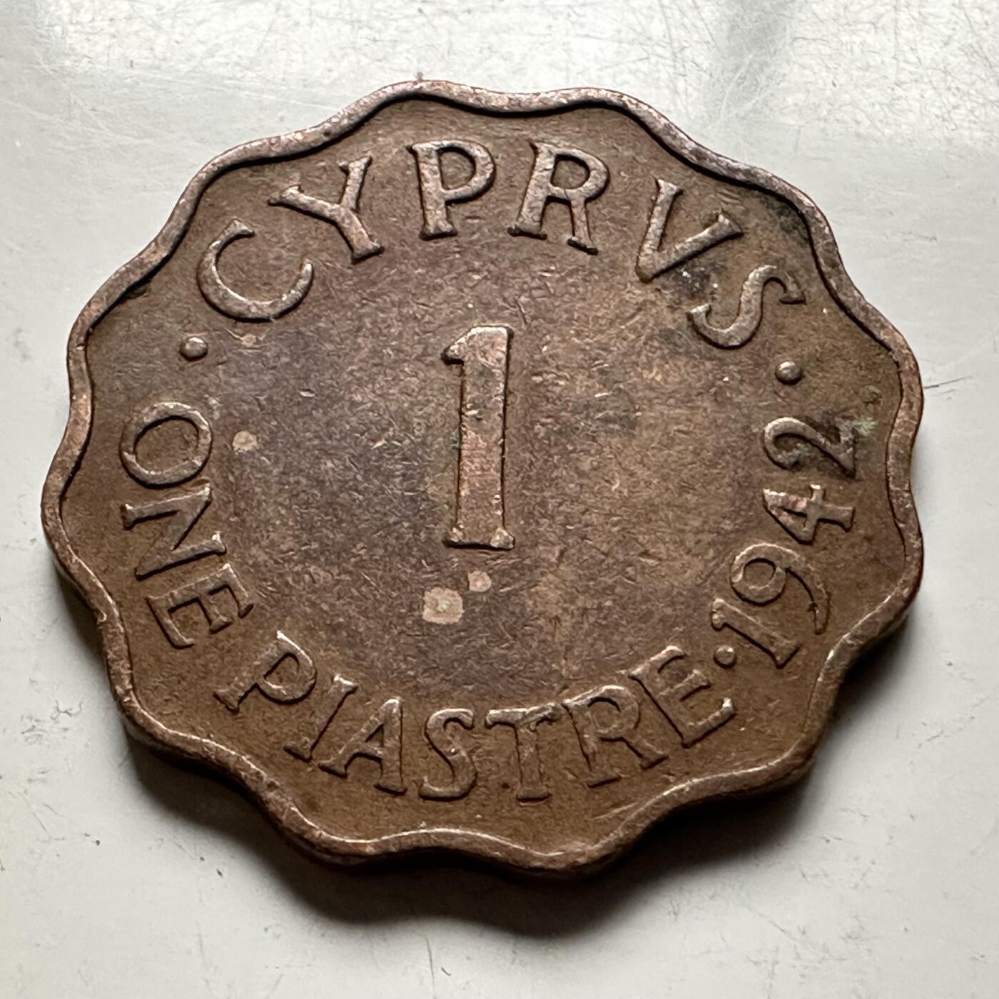 🌹外币初藏🌹🐯2026年第13场  每周二四六晚8️⃣点 接代拍 塞浦路斯1942年一皮阿斯特