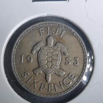 沼泽如烟--第976场 - 斐济1953年6便士伊二首年