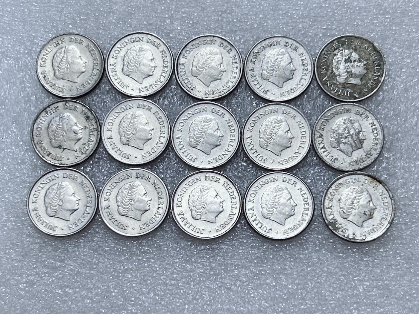 第一海外回流一元起拍收藏 散集专场  第296期 荷兰25分硬币 15枚