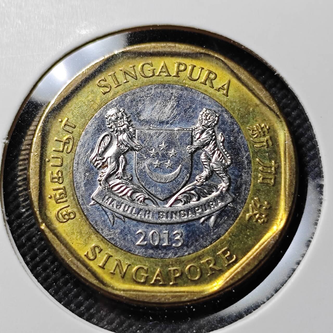 KK钱币收藏小铺  第390期  2月预留时间 周末发货  新加坡1元