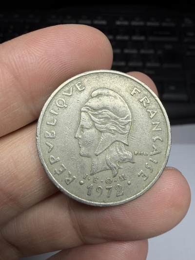 2025年集古藏今外币拍卖第二期-第1场—（总第301拍），可以寄存60天，满160元包邮。 - 1972年法属新喀里多尼亚20法郎