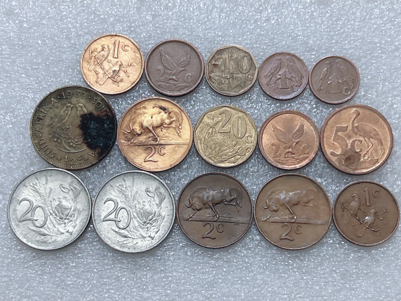 第一海外回流一元起拍收藏 散集专场  第296期 南非硬币🇿🇦15枚
