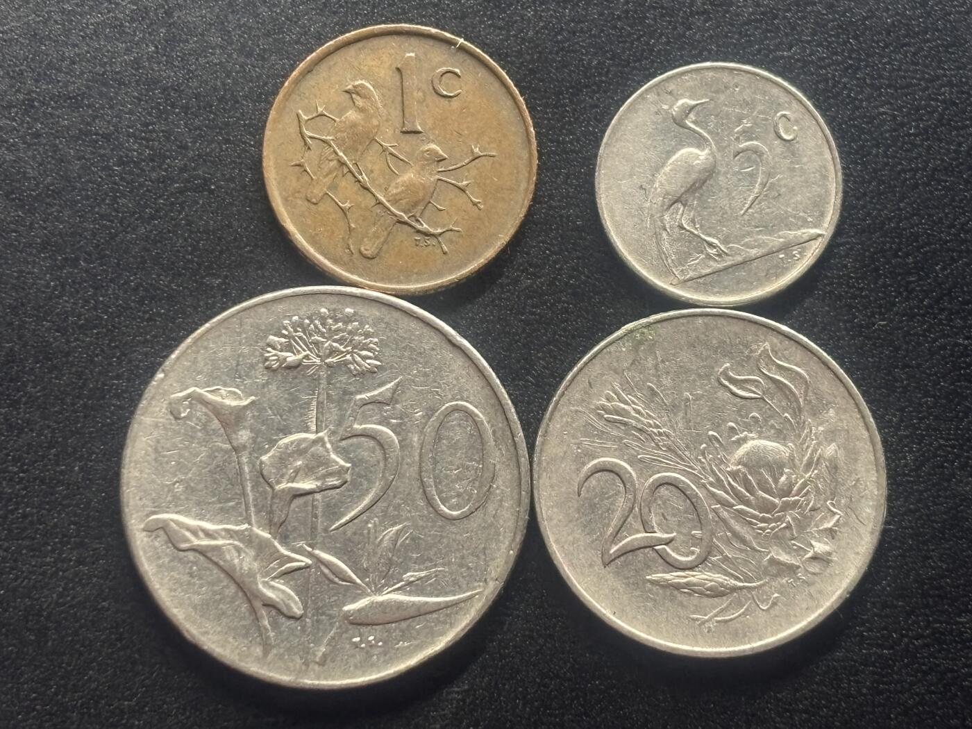 邮泉阁限时拍卖第四十场 非洲专场（硬币在国外。请付邮费6元。） 南非1966年荷兰文4枚