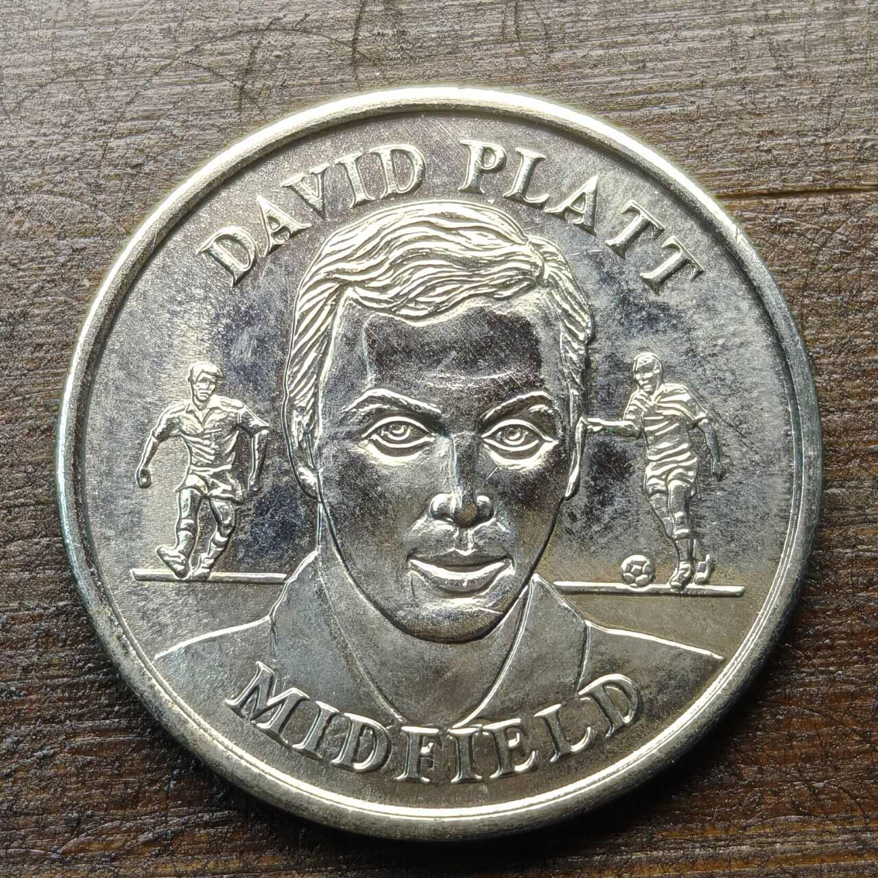 【铜匠收藏】★第142★散币专场 不寄存，30包邮。不满30元，支付5元运费。《接受代拍 代送NGC评级》 15【无寄存】英格兰1996年足球明星大卫·普拉特纪念章.英国官方奖章