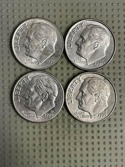 2026年第18场各国散币拍卖（总第168场） - 美国10美分4枚