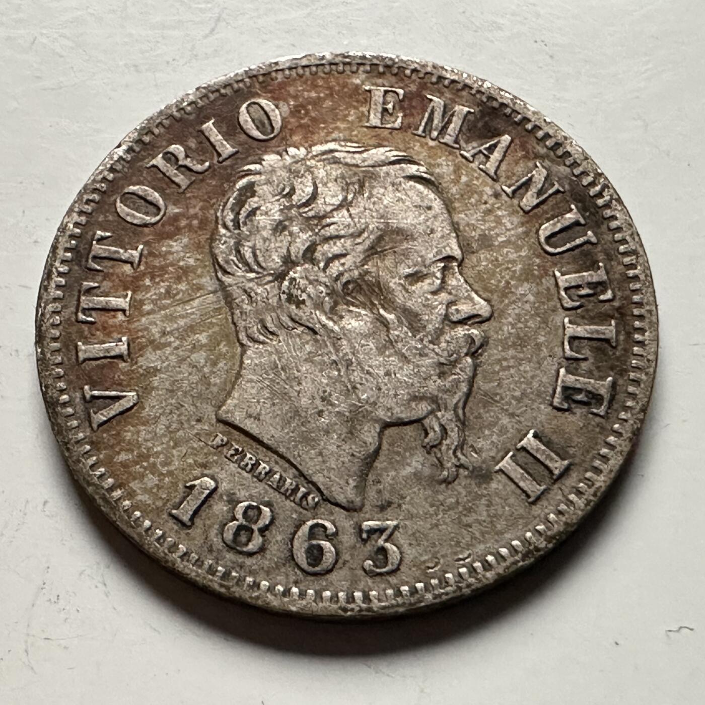 🌹外币初藏🌹🐯2026年第13场  每周二四六晚8️⃣点 接代拍 意大利1863年50分银币