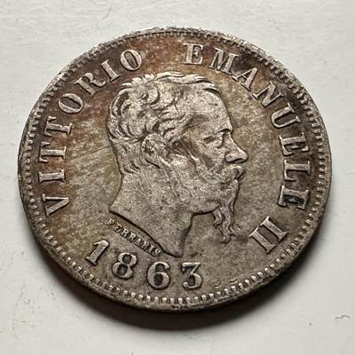 🌹外币初藏🌹🐯2026年第13场  每周二四六晚8️⃣点 接代拍 - 意大利1863年50分银币