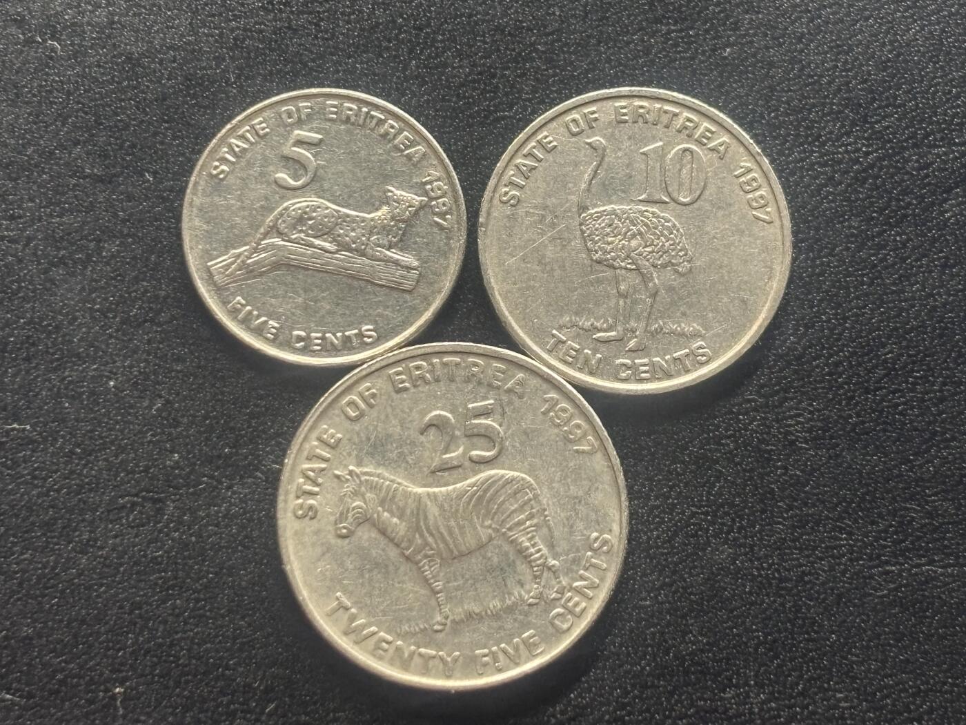 邮泉阁限时拍卖第四十场 非洲专场（硬币在国外。请付邮费6元。） 厄立特里亚3枚