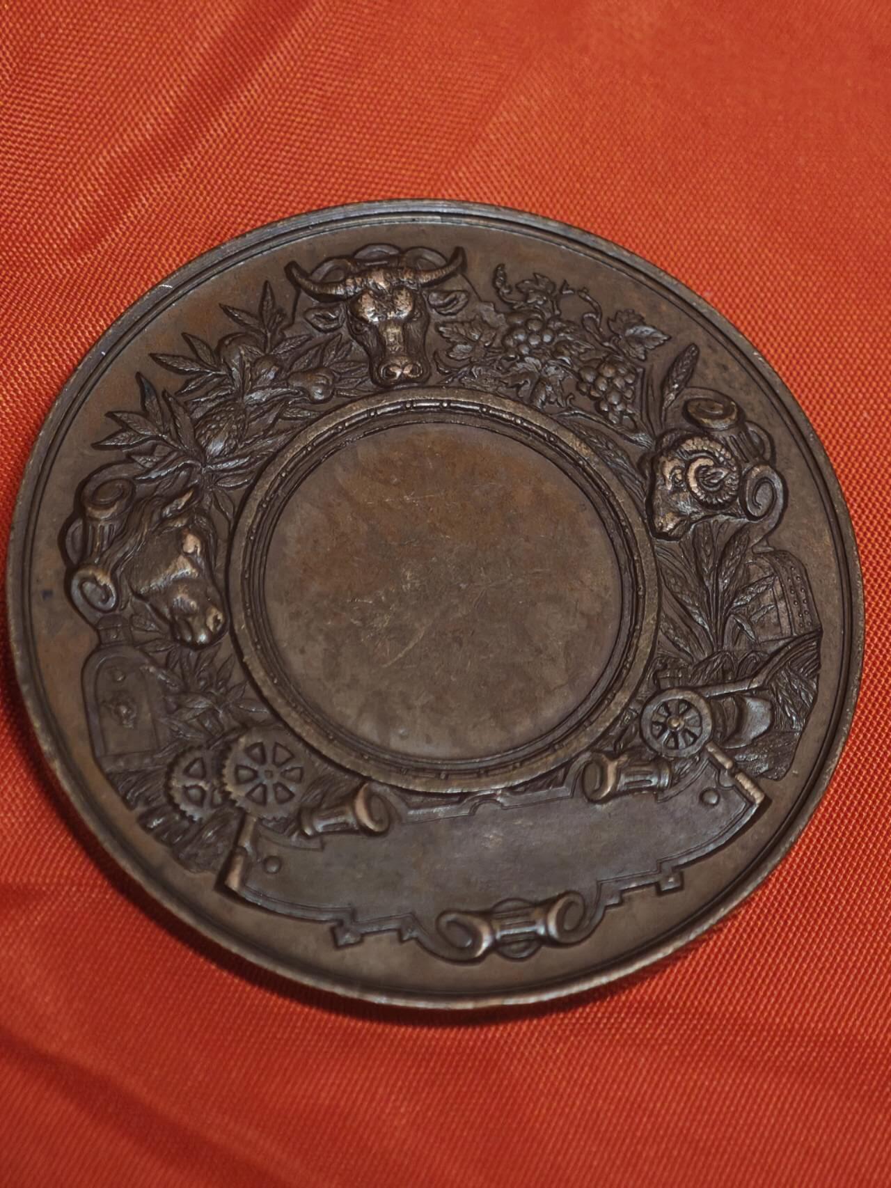 橙子收藏第二期 【法国19世纪农业纪念章】卢维耶尔区农业博览会铜章