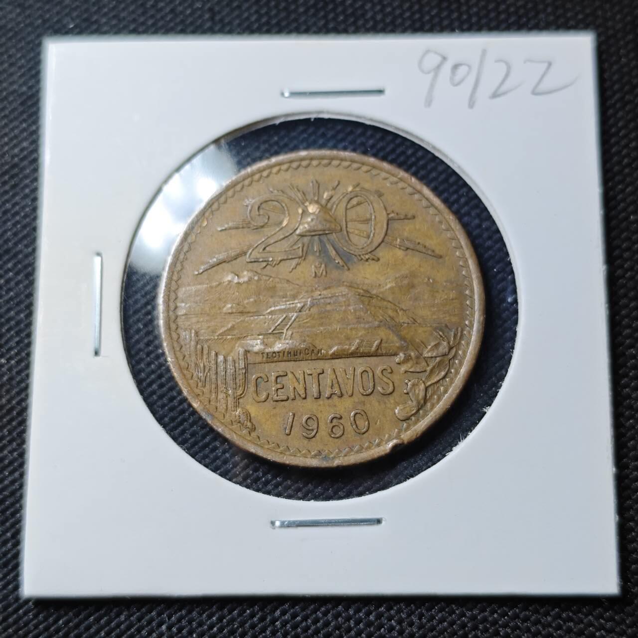 KK钱币收藏小铺  第390期  2月预留时间 周末发货  墨西哥20分铜币