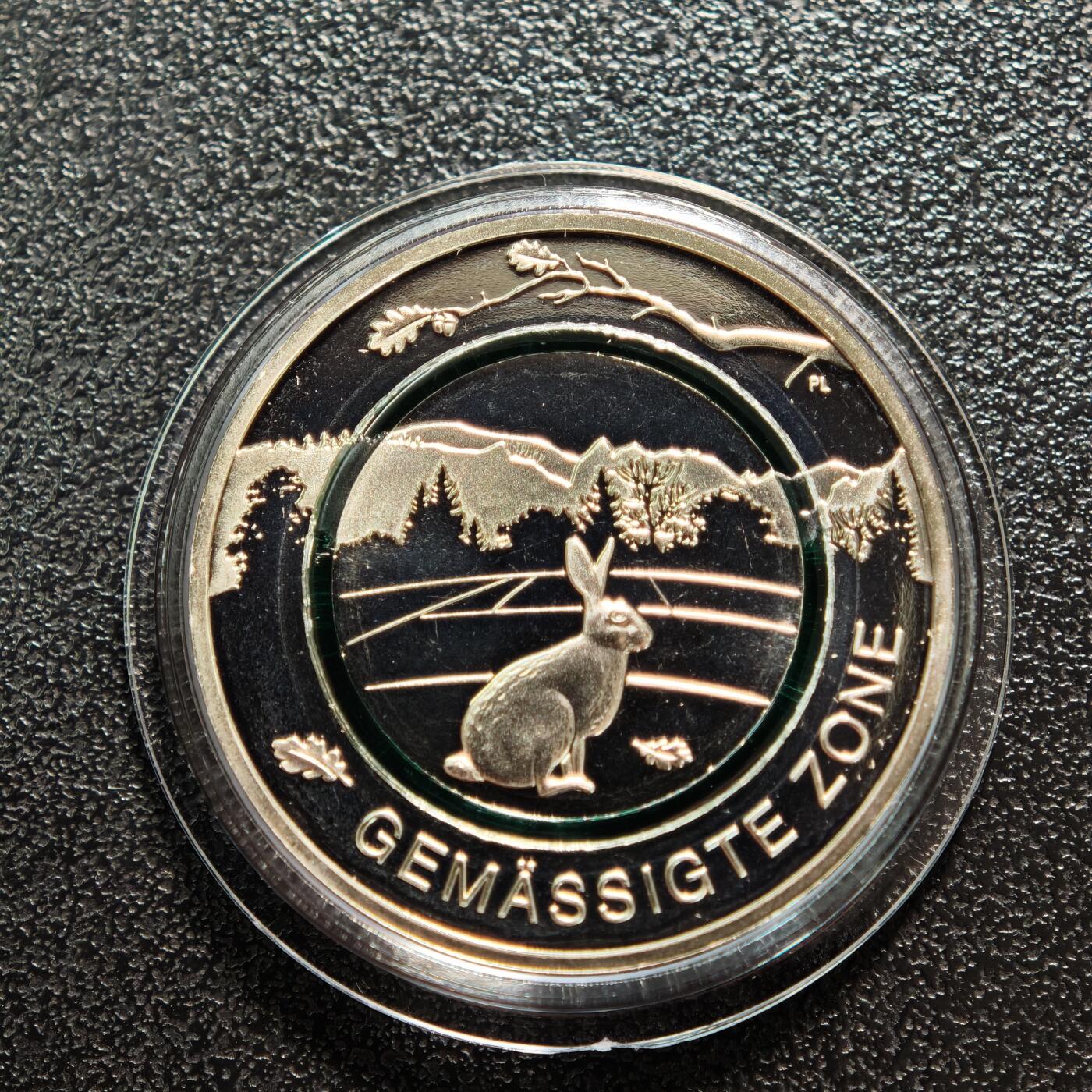【德藏】世界币章拍卖第163期（拍品征集中~欢迎藏友联系） 6枚一组 德国气候带系列5欧元精制纪念聚能环镍币 直径约：27.2mm/枚；重约：8.9g/枚