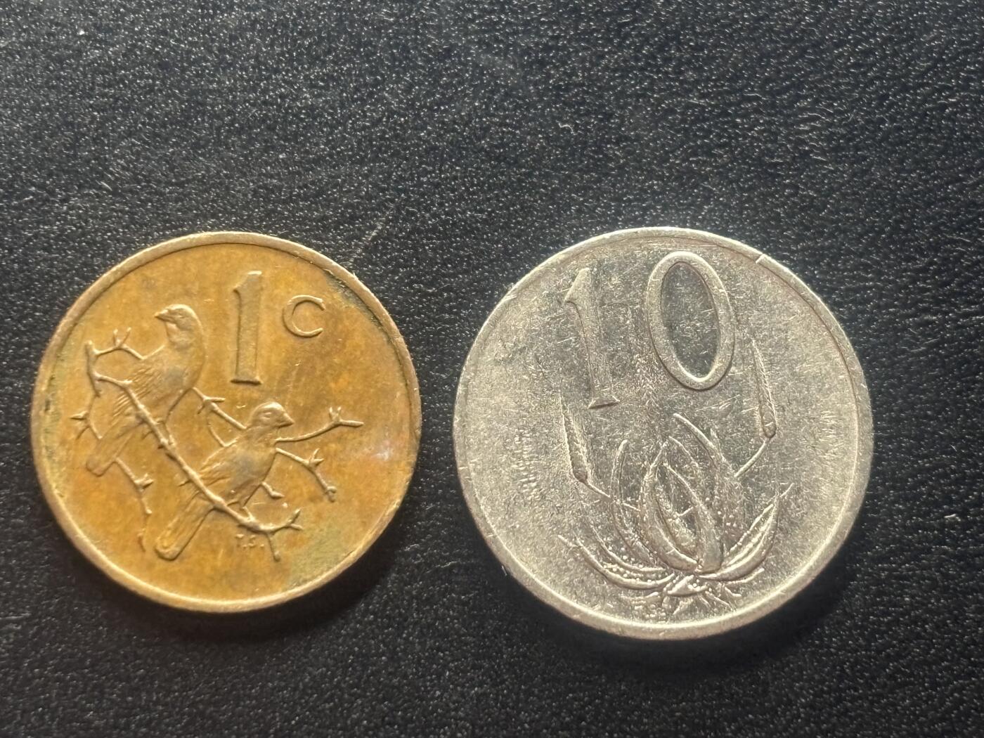 邮泉阁限时拍卖第四十场 非洲专场（硬币在国外。请付邮费6元。） 南非1982年纪念币2枚