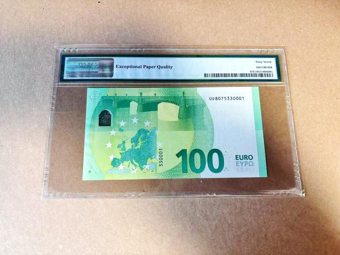 【Blue Auction】世界纸币精拍第780期——18级TOP拍卖/信誉/品质/专业/高效💫 欧盟 2019年100欧元 PMG67EPQ