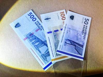 【Blue Auction】世界纸币精拍第780期——18级TOP拍卖/信誉/品质/专业/高效💫 - 【一组3张】丹麦 桥版 50-500克朗 全新UNC