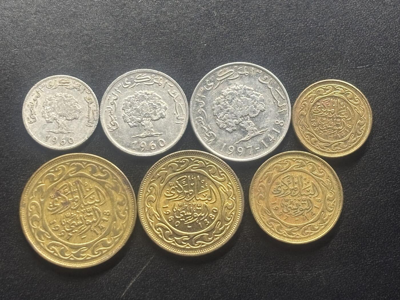 邮泉阁限时拍卖第四十场 非洲专场（硬币在国外。请付邮费6元。） 突尼斯14枚