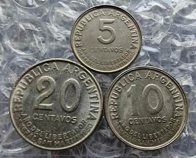 阿根廷1950年5/10/20分加字纪念版3枚套 圣马丁逝世100周年纪念 - 阿根廷1950年5/10/20分加字纪念版3枚套 圣马丁逝世100周年纪念