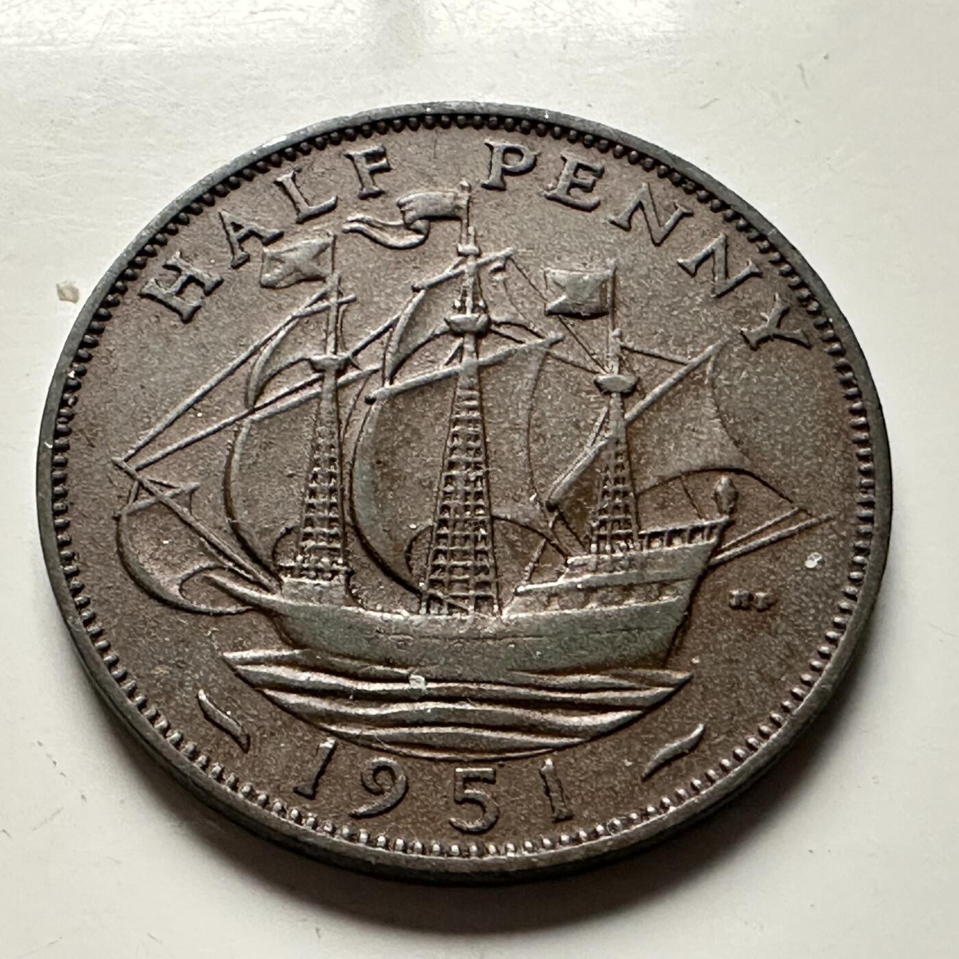 🌹外币初藏🌹🐯2026年第13场  每周二四六晚8️⃣点 接代拍 英国1951年1/2便士