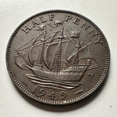 🌹外币初藏🌹🐯2026年第13场  每周二四六晚8️⃣点 接代拍 - 英国1949年1/2便士