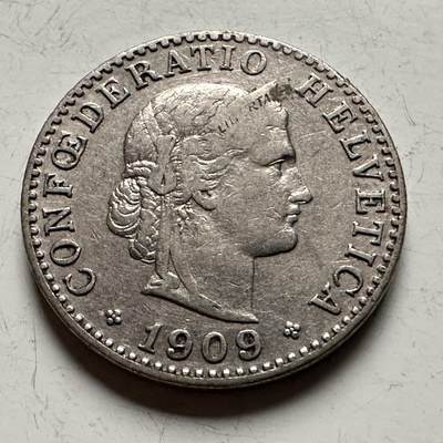 🌹外币初藏🌹🐯2026年第13场  每周二四六晚8️⃣点 接代拍 - 瑞士1909年二十分