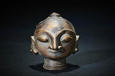 上海都达杂项专场九（全场包邮） - 清 铜鎏金佛头1-401