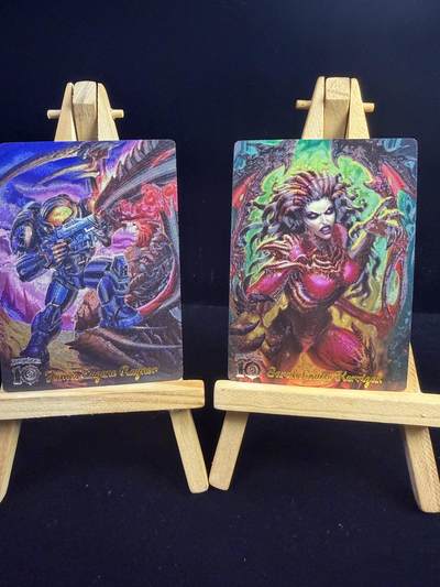 奇点专场 无佣金 不寄存 不收拍 助攻奇点  需要多宫大佬请私聊 部分卡牌设有底价（即使有底价也会比市场价便宜的多，懂的自然懂） 拒绝小号抬价 大家放心拍 所有拍品部分套有卡膜 部分卡牌多宫 自制卡牌 不包厂瑕 放大镜 品控 勿拍 流拍商品会循环 感谢大家支持 留个关注 不定时上新 谢谢 - 奇点卡牌 星际争霸 一对