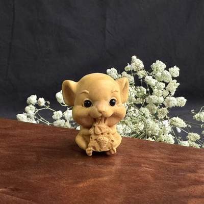 零元拍：哈基米系列，黄杨木雕12生肖之：鼠宝，高约：40MM。就这么可耐 - 零元拍：哈基米系列，黄杨木雕12生肖之：鼠宝，高约：40MM。就这么可耐