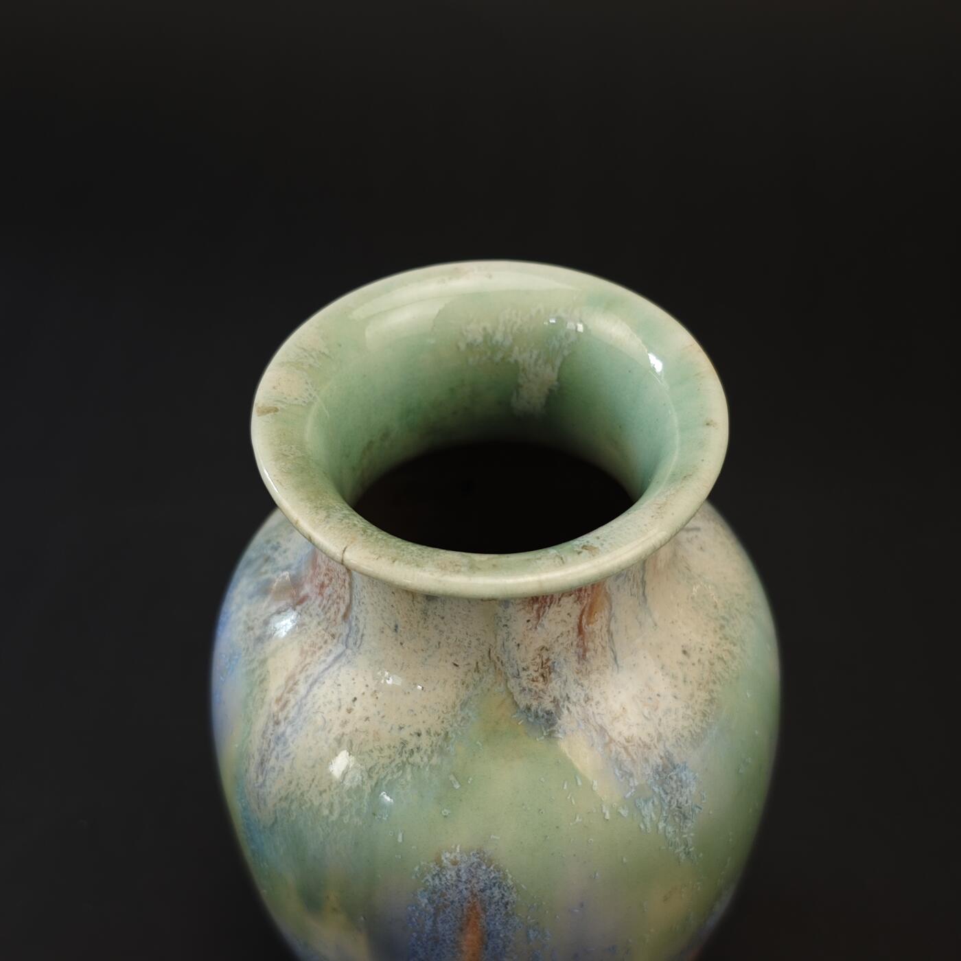 上海都达杂项专场九（全场包邮） 民国 窑变绿釉花瓶1-478