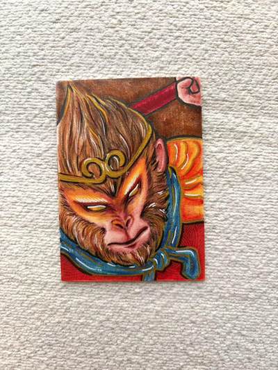 天玑星卡拍第166期《1.29周四截拍》持续收拍收评中 满赠卡需备注 - 【手绘卡】居子 孙悟空 手绘卡