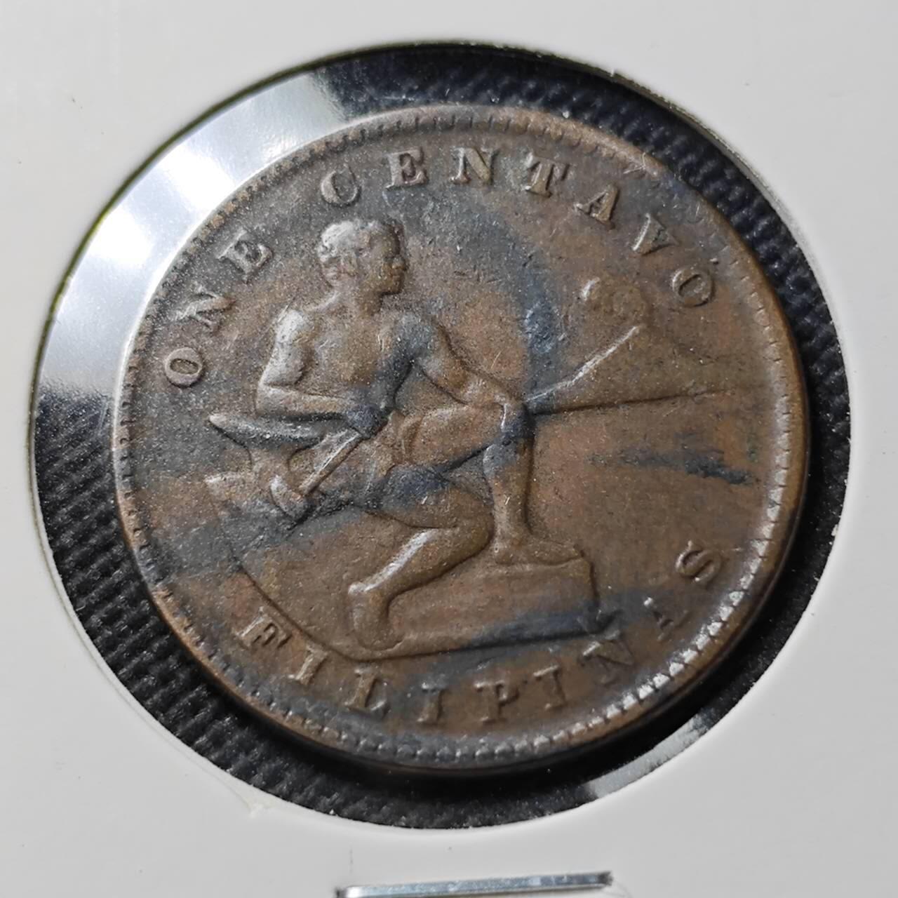 KK钱币收藏小铺  第390期  2月预留时间 周末发货  1916美属菲律宾1分铜币