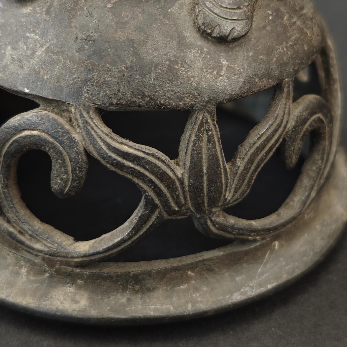 上海都达杂项专场九（全场包邮） 明 铜狮纽香炉盖1-391