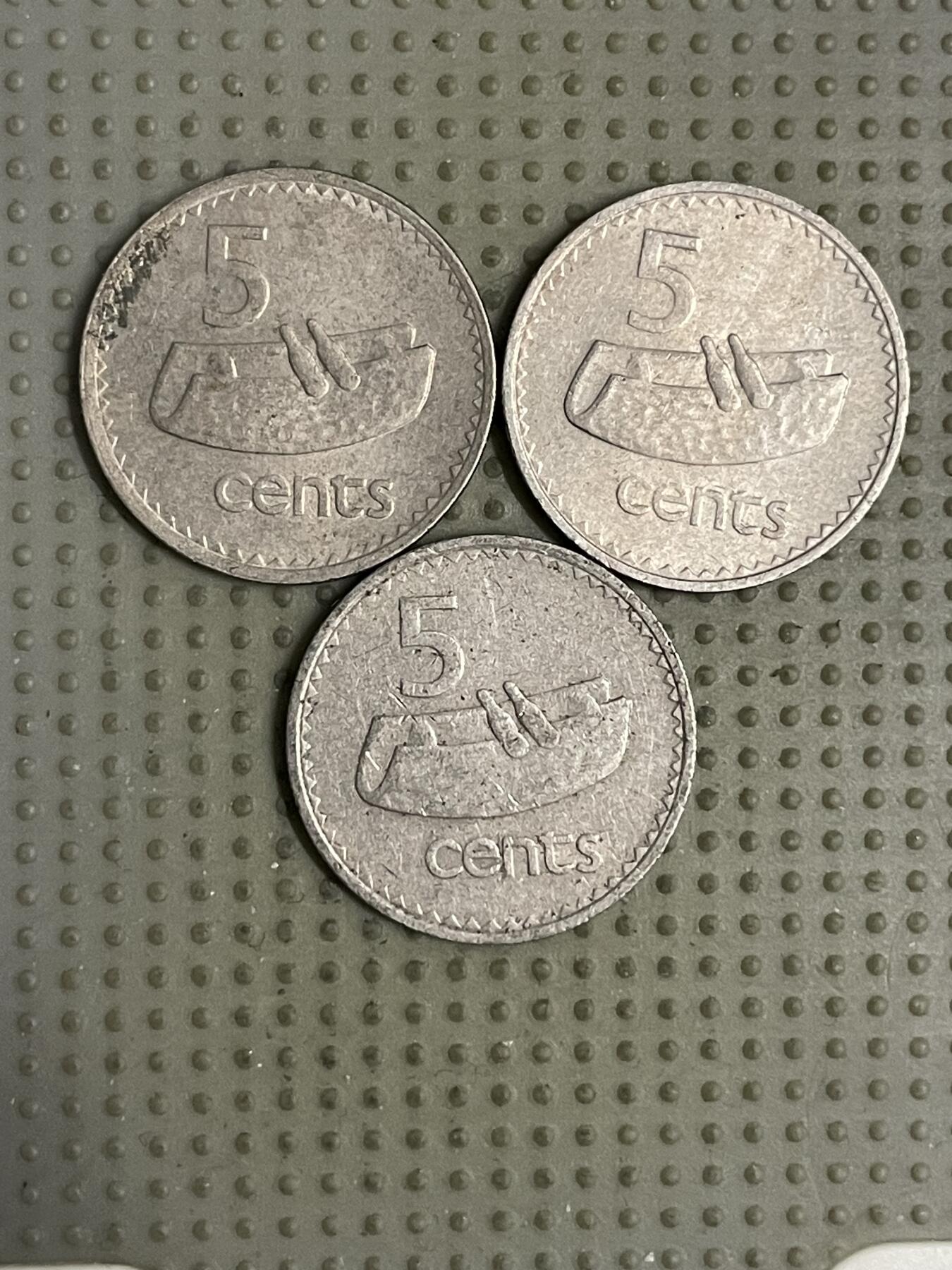 2026年第18场各国散币拍卖（总第168场） 斐济5分3枚