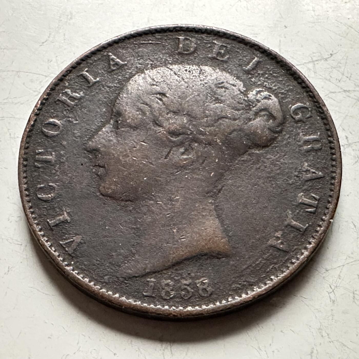 🌹外币初藏🌹🐯2026年第13场  每周二四六晚8️⃣点 接代拍 英国1858年1/2便士