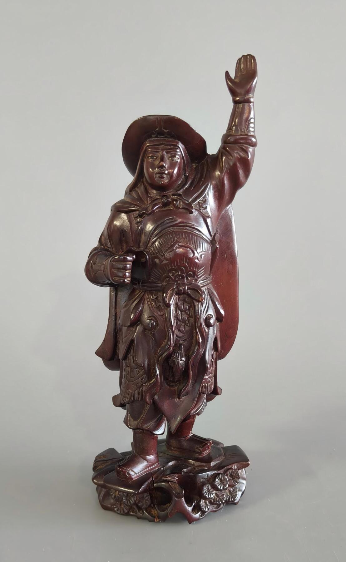 上海都达杂项专场九（全场包邮） 民国 黄杨木雕穆桂英挂帅1-322