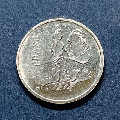 【全场包邮】纯粹捡漏拍498场-持续更新中 - 巴西1972年1克鲁塞罗独立150周年纪念币