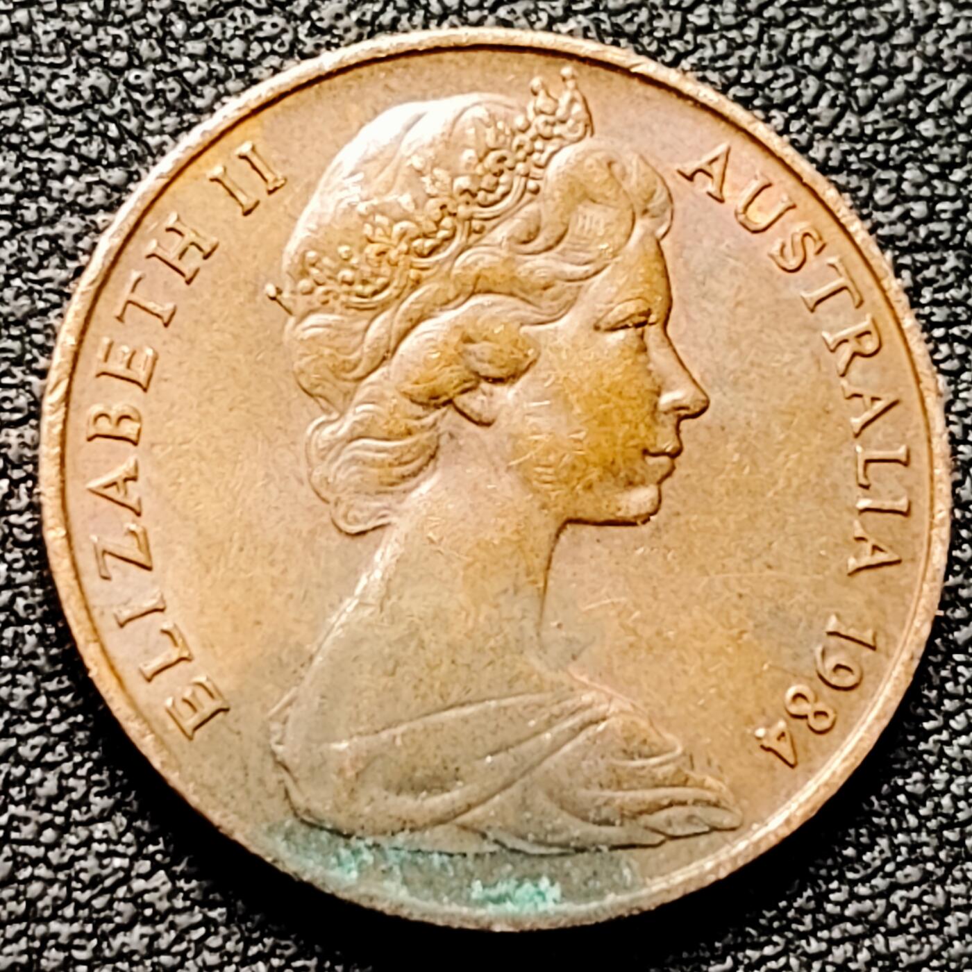 泉币菌-第176场- 精品福利场 美品 1984年 英属澳大利亚2分铜币 伞蜥蜴斗篷蜥 21.5mm