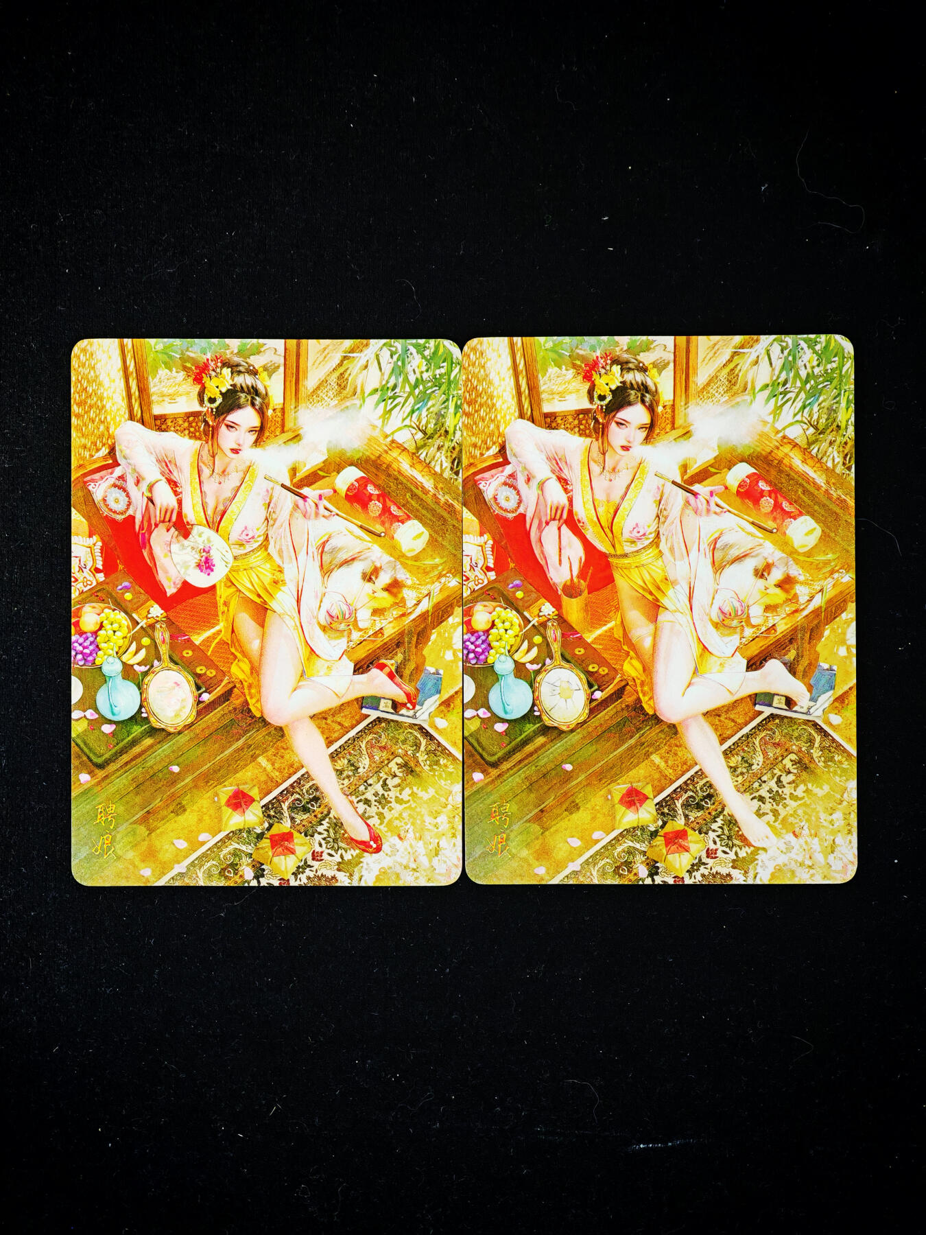 琦卡当当铺～第30期★★一大波美女正向你走来~支持寄存★★~【9点40结束】扫码加群抽[包邮券]~ 焱卡文化-燎原卡牌-刷子ST_Brush-人间传-普卡聘娘-2张