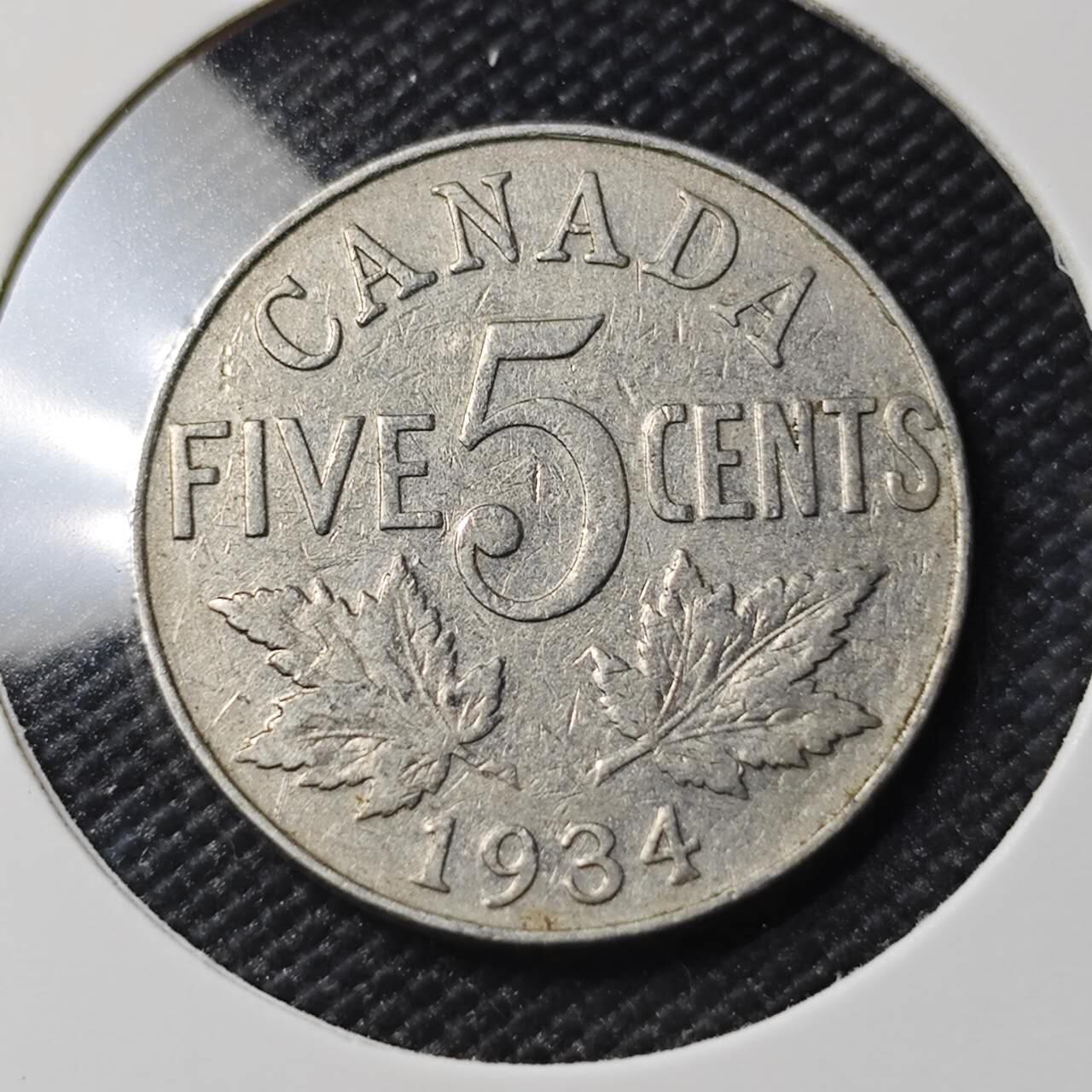 KK钱币收藏小铺  第390期  2月预留时间 周末发货  加拿大5分镍币