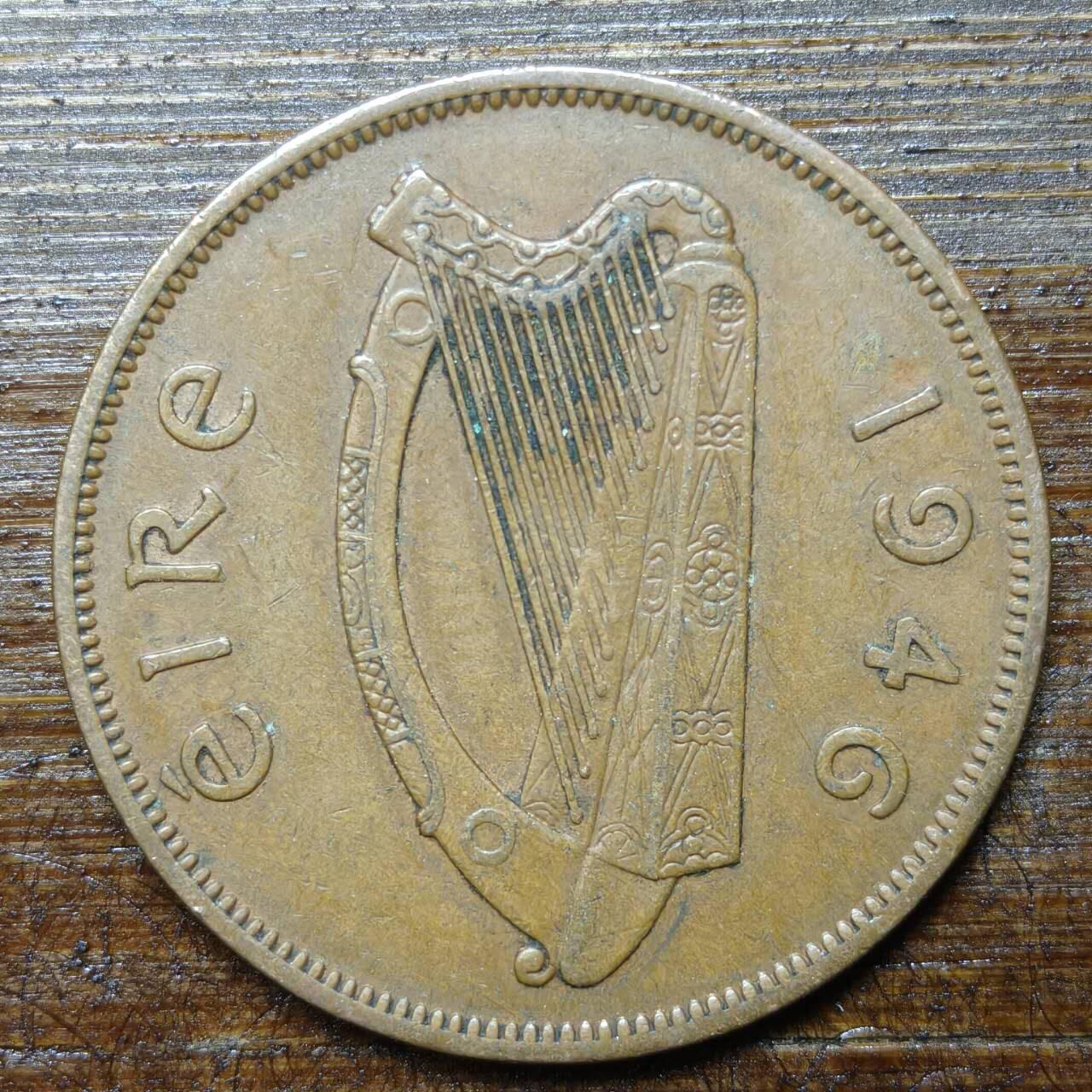 【铜匠收藏】★第141★散币专场 不寄存，30包邮。不满30元，支付5元运费。《接受代拍 代送NGC评级》 25【无寄存】爱尔兰 1946年 1便士大铜币 母鸡