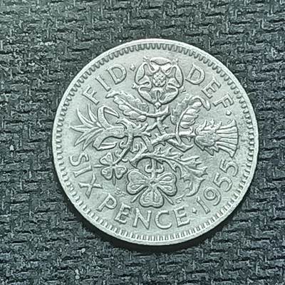 新2026B第六组世界各国精品钱币奖章纪念章花钱401-830 - 819英国6便士