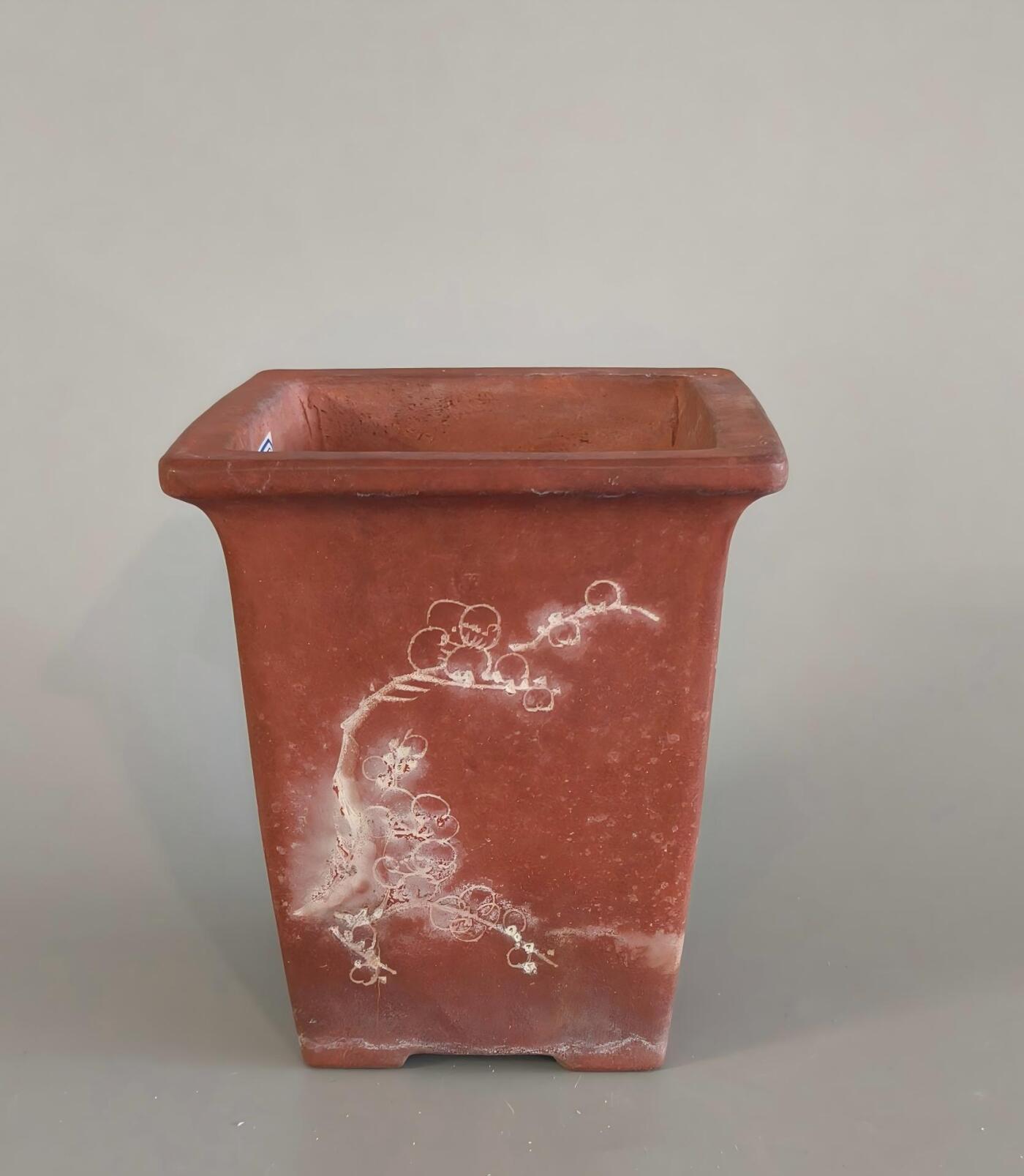 上海都达杂项专场九（全场包邮） 清 紫砂刻兰花花盆1-421