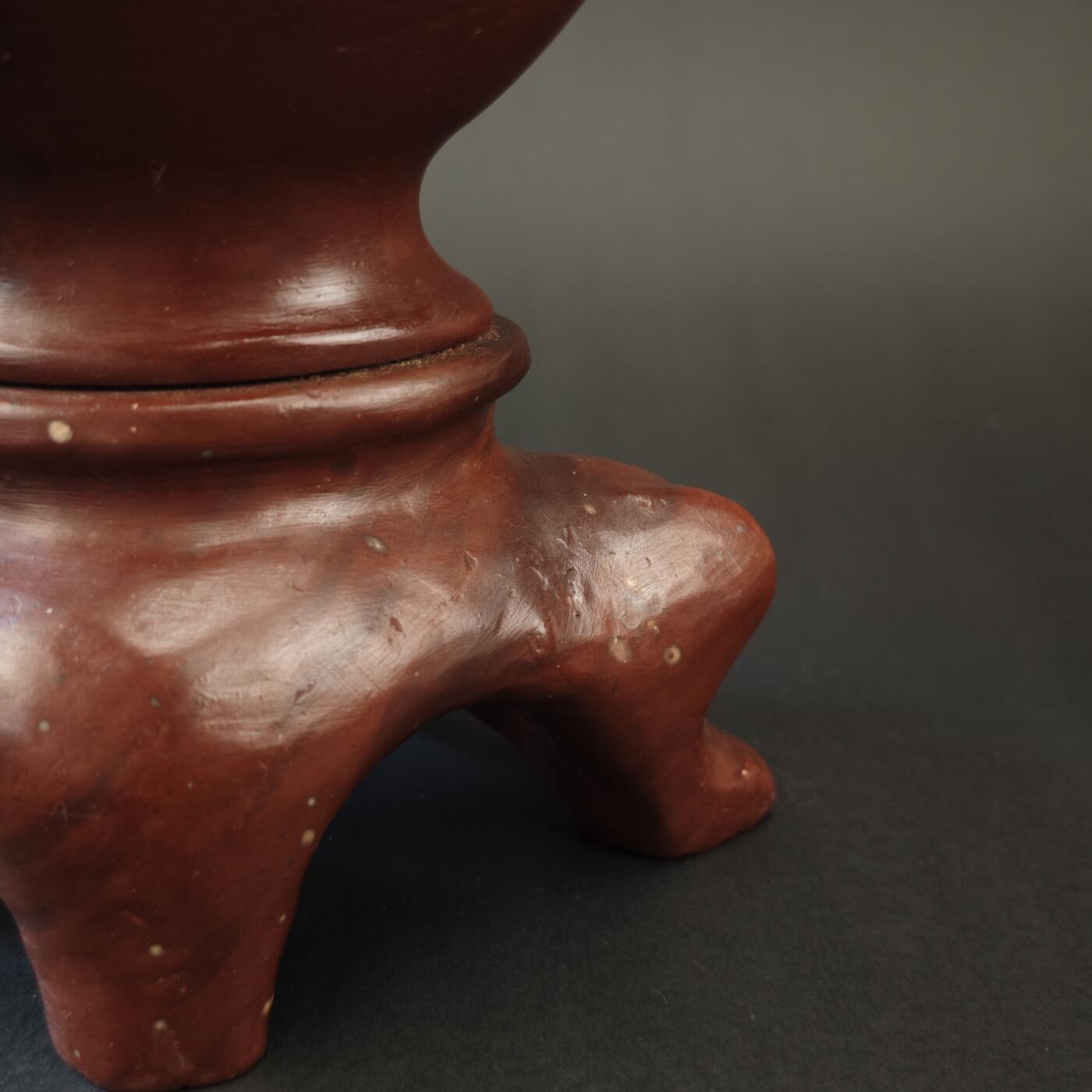 上海都达杂项专场九（全场包邮） 民国 寿山朱砂冻雕花卉瓶1-357