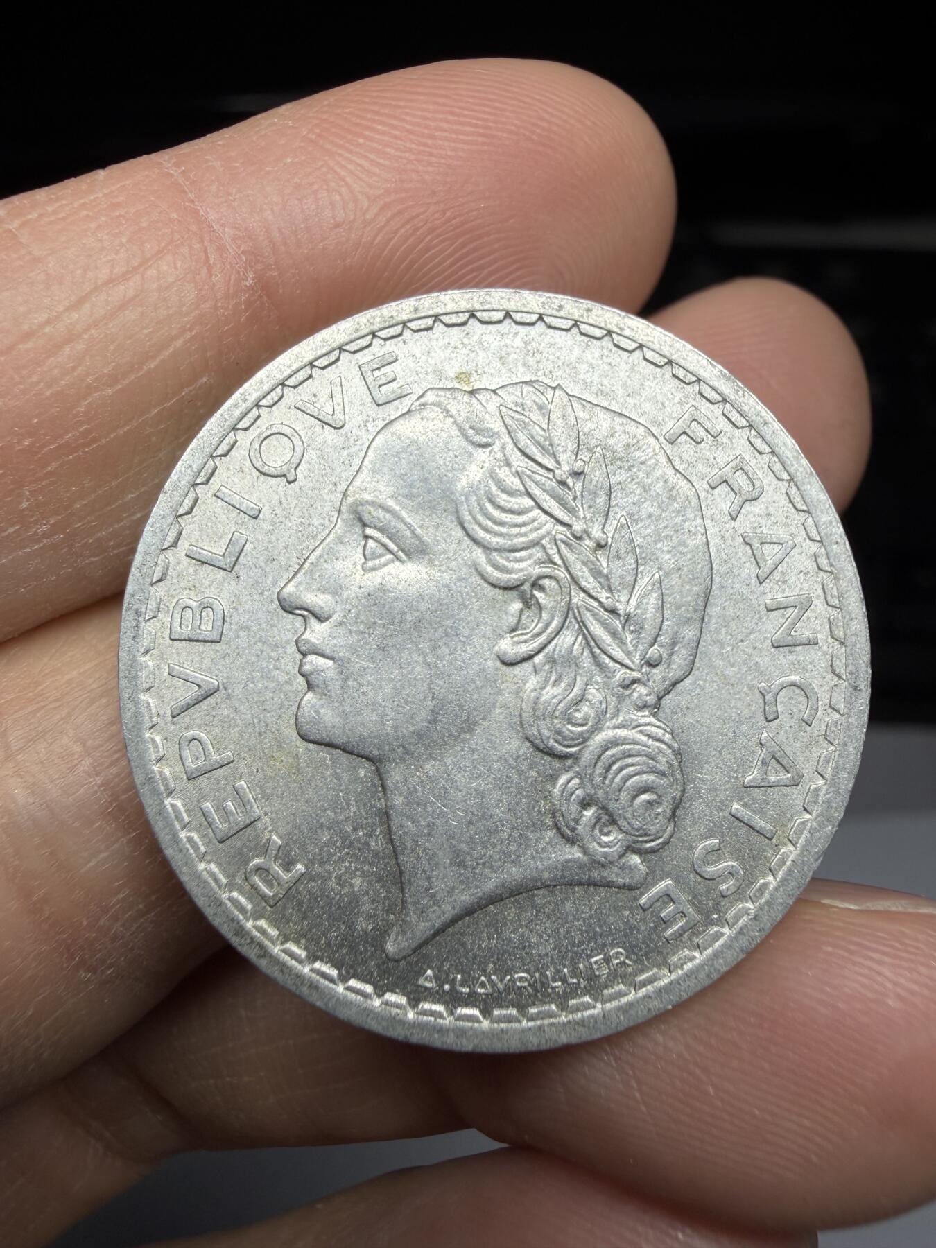 2025年集古藏今外币拍卖第二期-第1场—（总第301拍），可以寄存60天，满160元包邮。 1949年法国5法郎