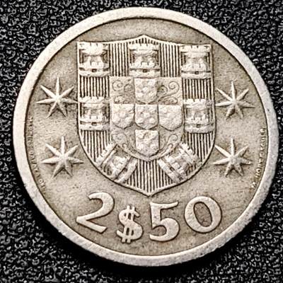 泉币菌-第177场- 精品福利场 - 1964年 葡萄牙2.5埃斯库多 帆船 20mm