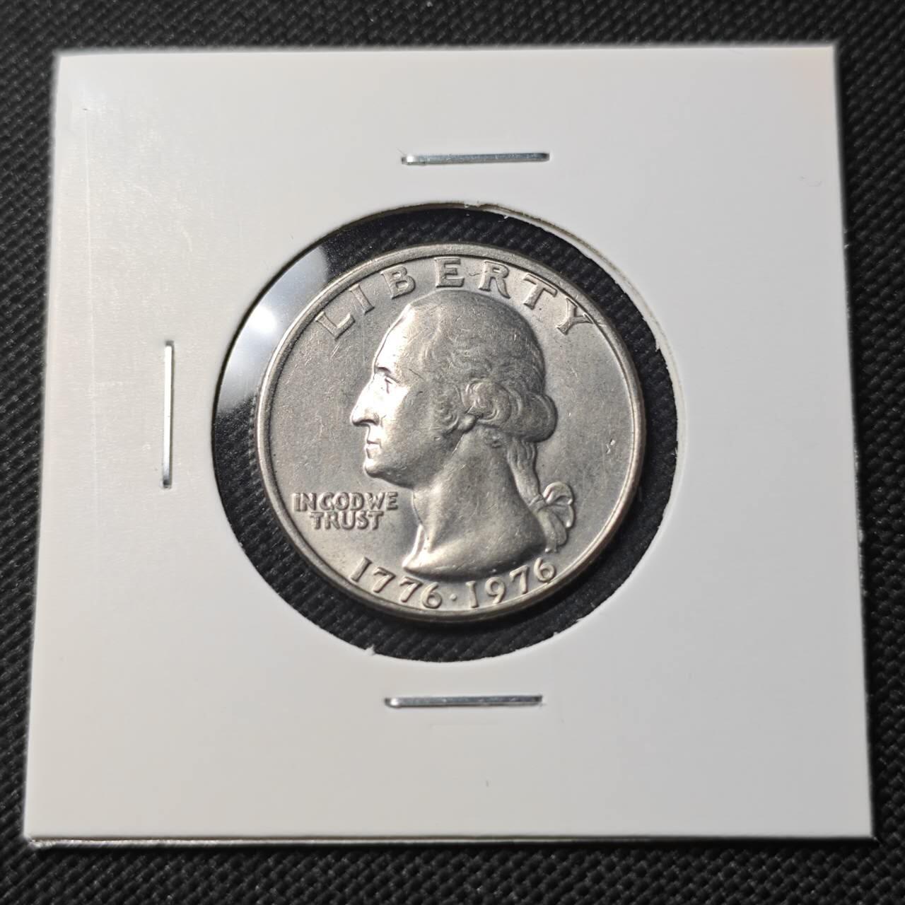 KK钱币收藏小铺  第390期  2月预留时间 周末发货  1976美国25分 建国200周年纪念币
