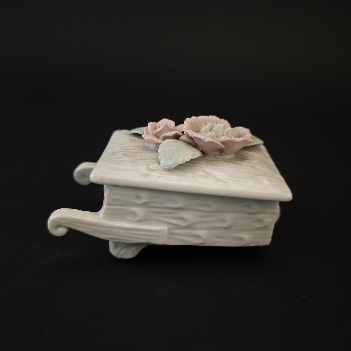 上海都达杂项专场九（全场包邮） 民国 西洋粉彩堆瓷雕花盖盒1-527