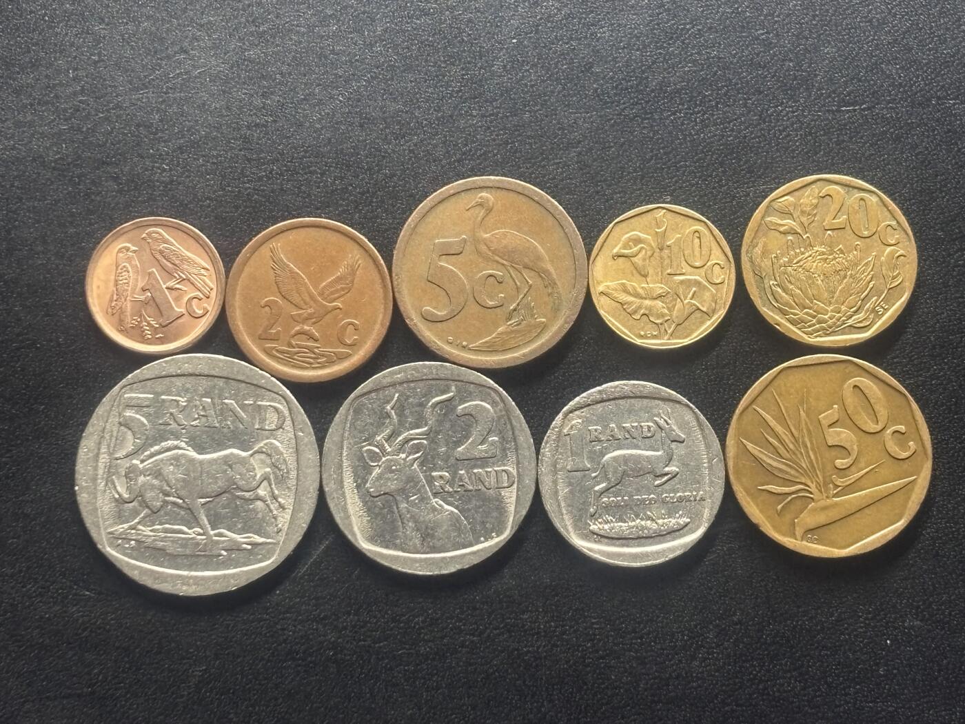 邮泉阁限时拍卖第四十场 非洲专场（硬币在国外。请付邮费6元。） 南非1990年代9枚