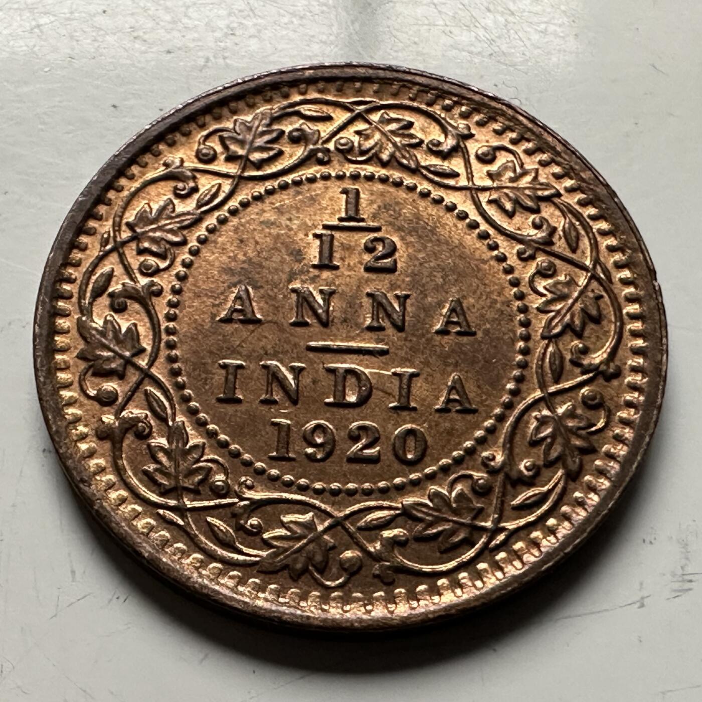 🌹外币初藏🌹🐯2026年第13场  每周二四六晚8️⃣点 接代拍 英属印度1920年1/12安娜 f